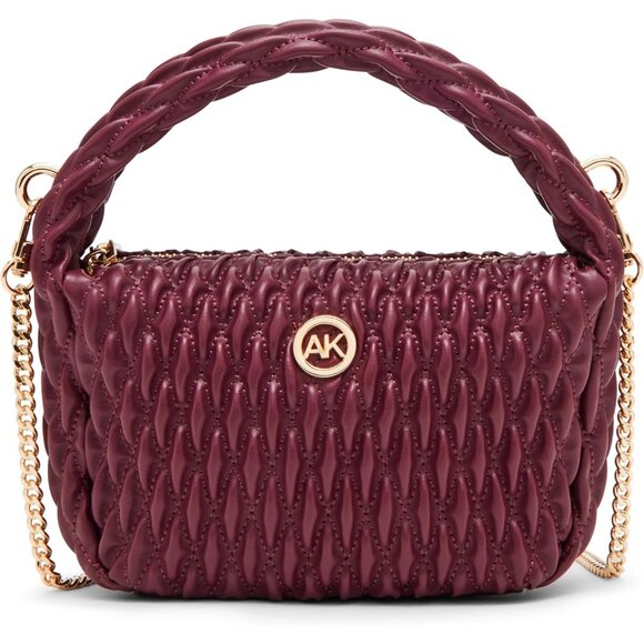 Women's Rounded Mini Chic Crocodile-Embossed Crossbody Cherry Lacquer